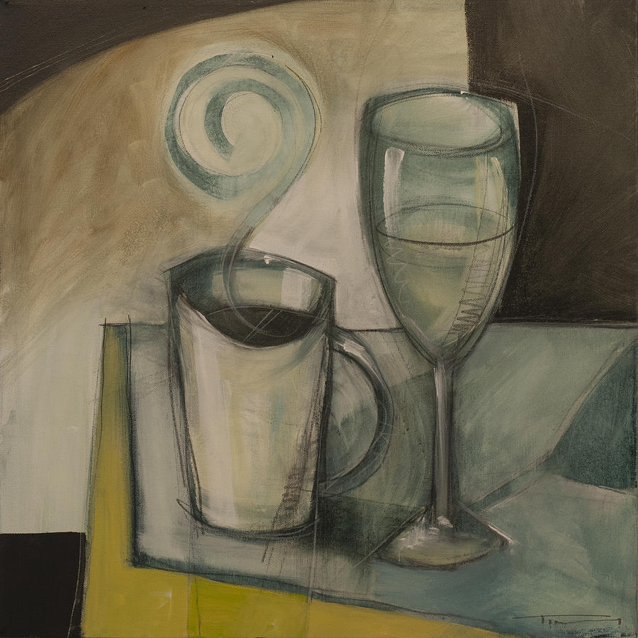 Wine Painting - Coffee And Wine by Tim Nyberg