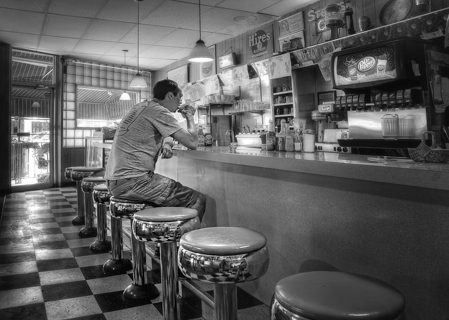 Omaha Photograph - Coffee at Louie Ms by Nikolyn McDonald