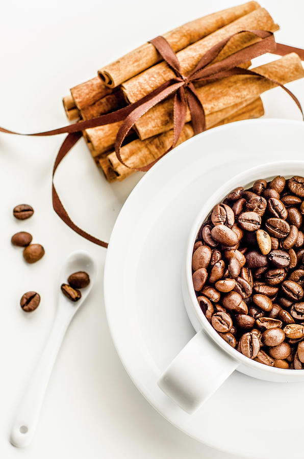 Coffee Beans And Cinnamon Photograph by Olena Gorbenko  Delicious Food