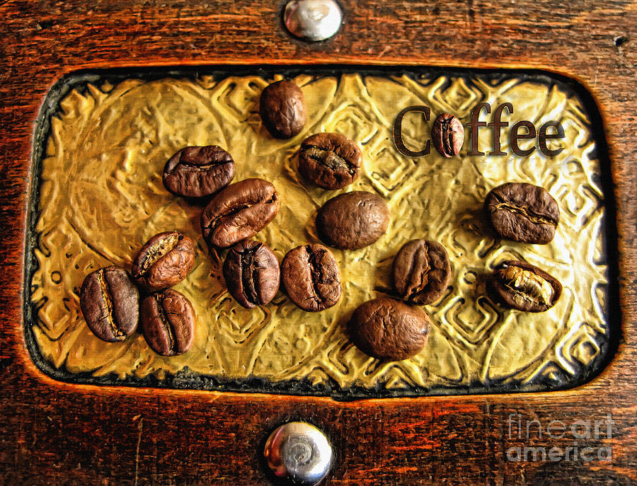 Coffee beans and wood Photograph by Daliana Pacuraru