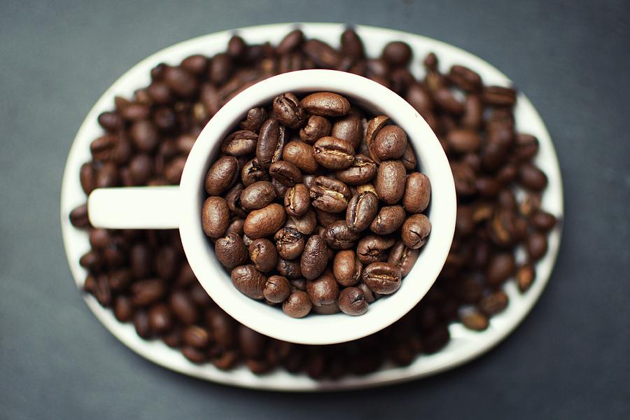 Coffee Beans In A Cup Photograph by 53degreesnorthphotography