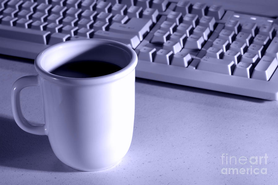 Coffee Photograph - Coffee Blue by Olivier Le Queinec
