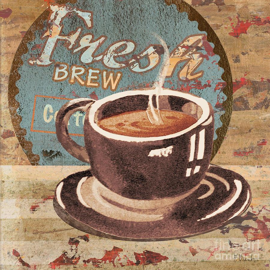 Coffee Painting - Coffee Brew Sign I by Paul Brent