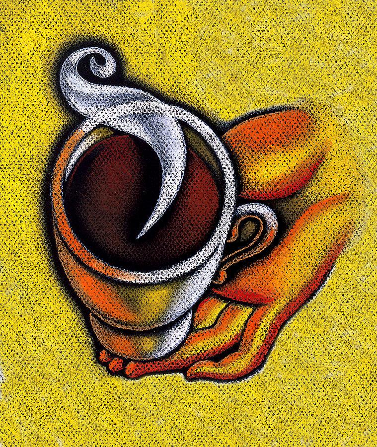 Coffee Cup  Painting by Leon Zernitsky