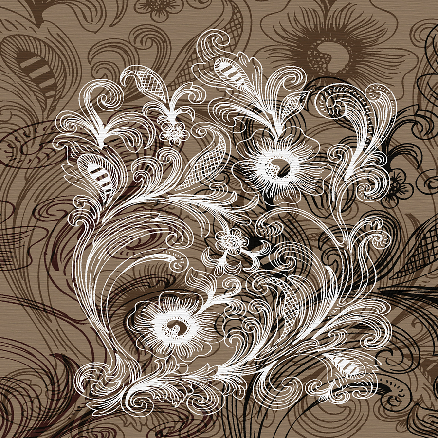 Coffee Flowers 6  Digital Art by Angelina Tamez