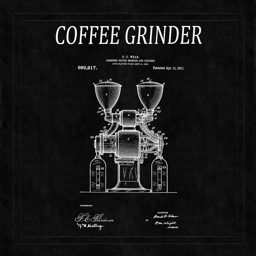 Coffee Grinder Patent 2 Photograph by Andrew Fare