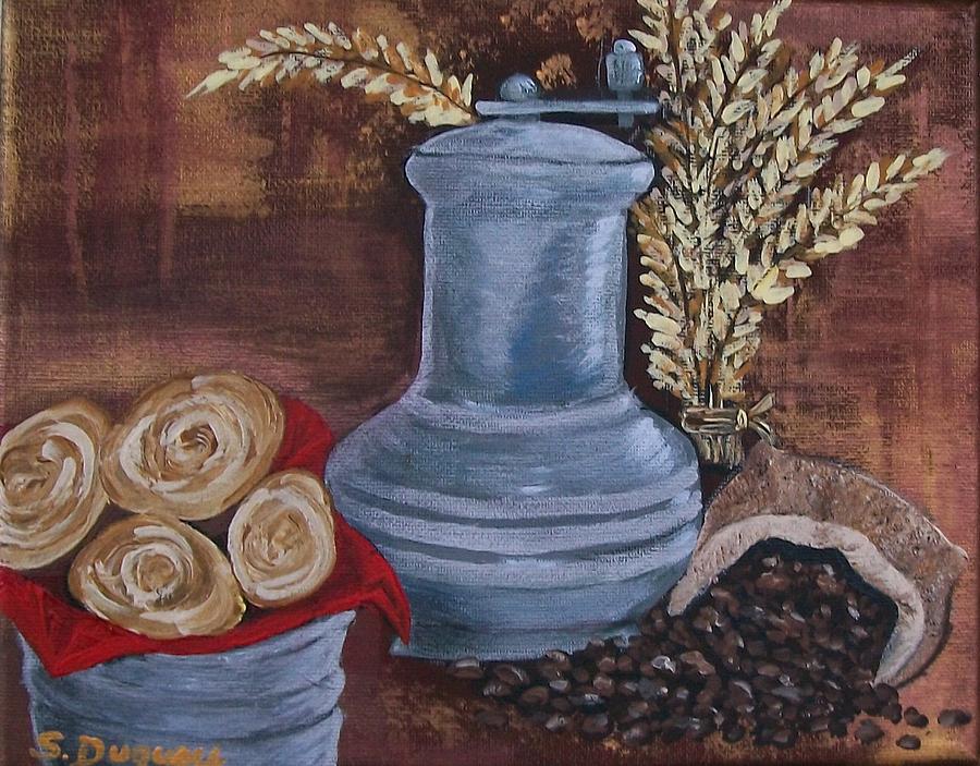 Coffee Grinder Painting by Sharon Duguay