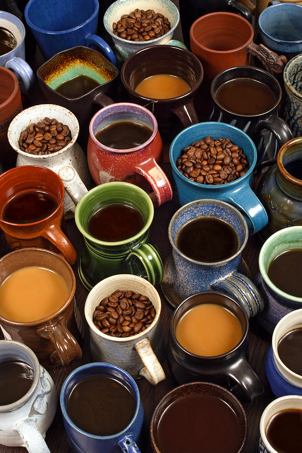 Coffee Photograph - Coffee mugs by Ron Sumners