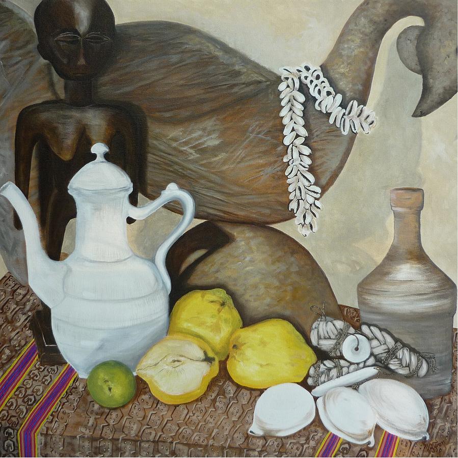 Coffee Pot Painting by Helen Syron