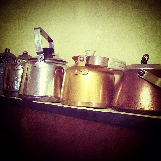 Coffee Photograph - Coffee Pots #coffee #webstagram by Tanya Sperling