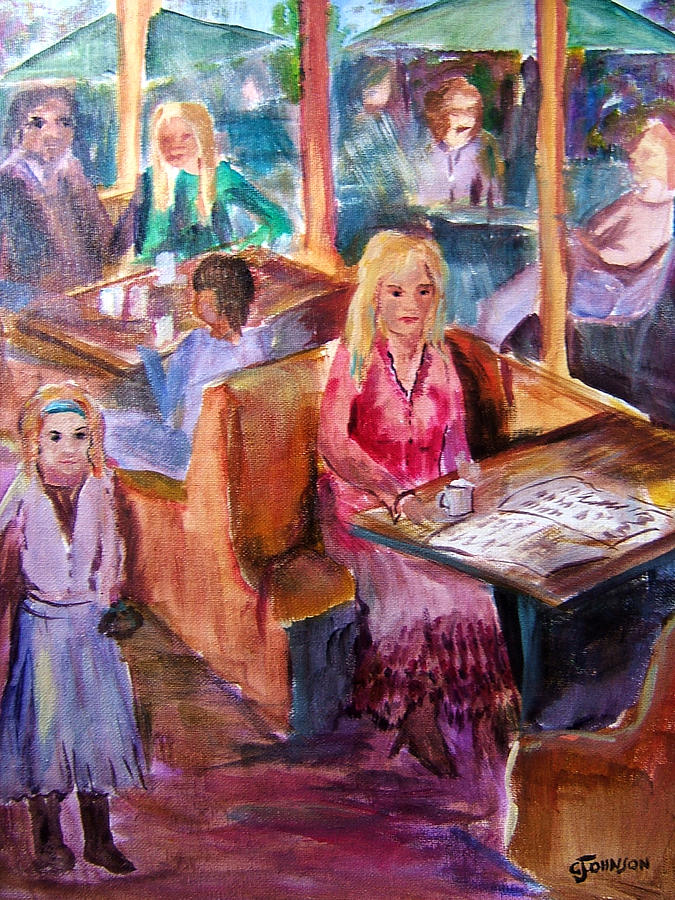 Coffee Shop Painting by Glen Johnson