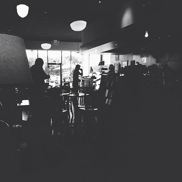 Coffee Photograph - Coffee Shop Silhouette  by William Meier