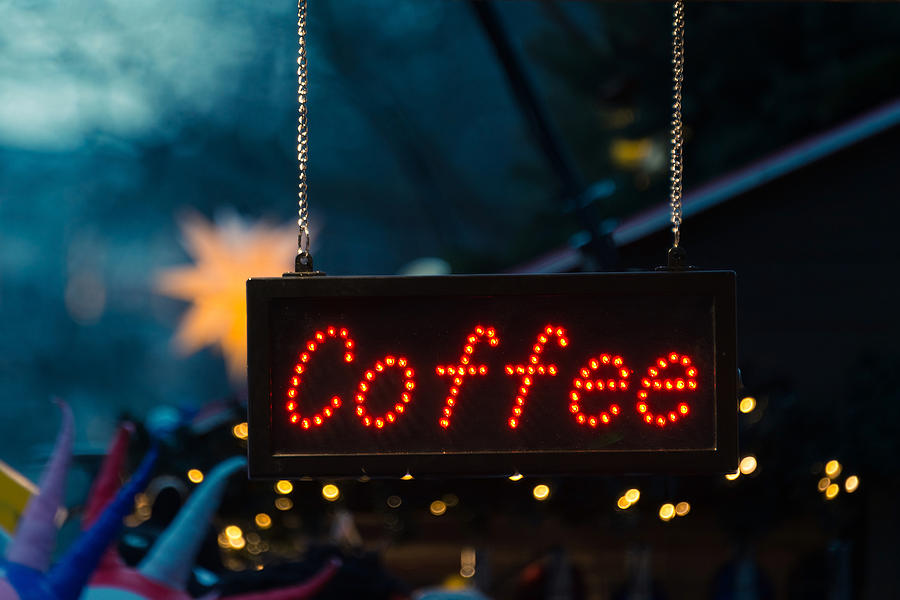 Christmas Photograph - Coffee sign by Dutourdumonde Photography