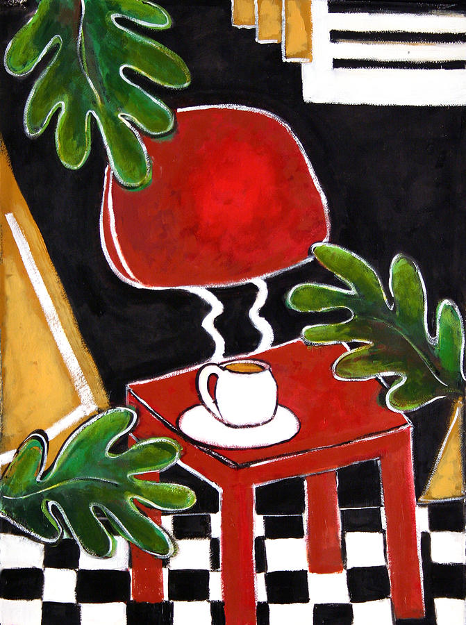 Coffee Talk 3 Painting by Linda Holt