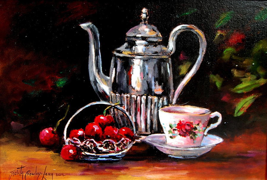 Fruit Painting - Coffee Time by Jacinta Crowley-Long