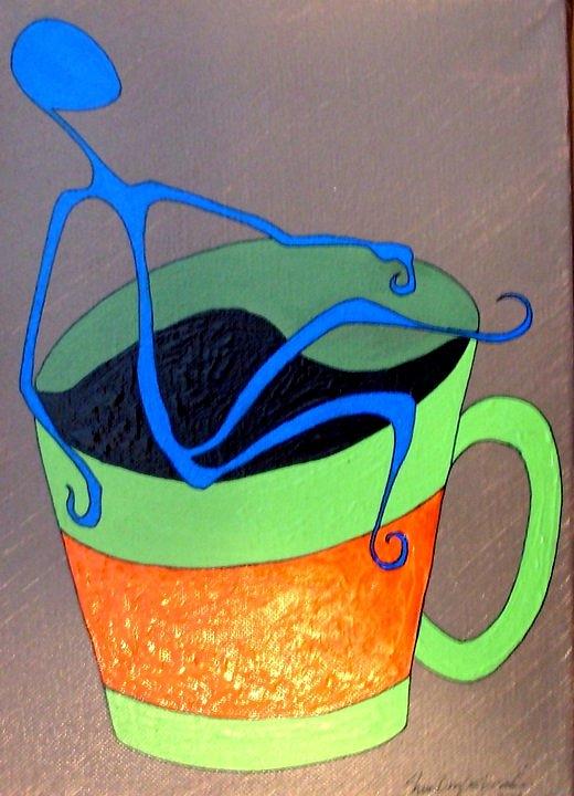 Unique Painting - Coffee Time by Sheen Douglas Eisele