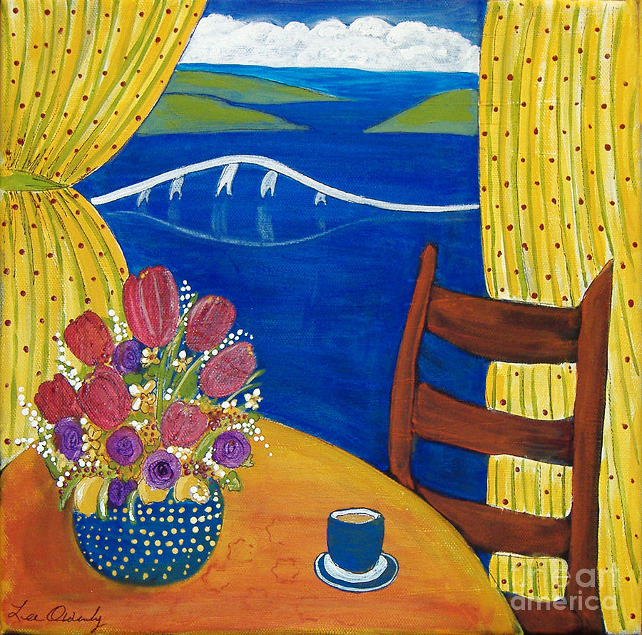 Coffee With A View Painting by Lee Owenby