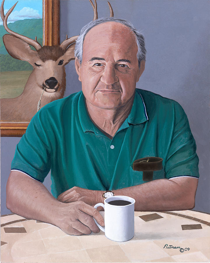 Coffee with Bob Friend of Nature Painting by Michael Putnam