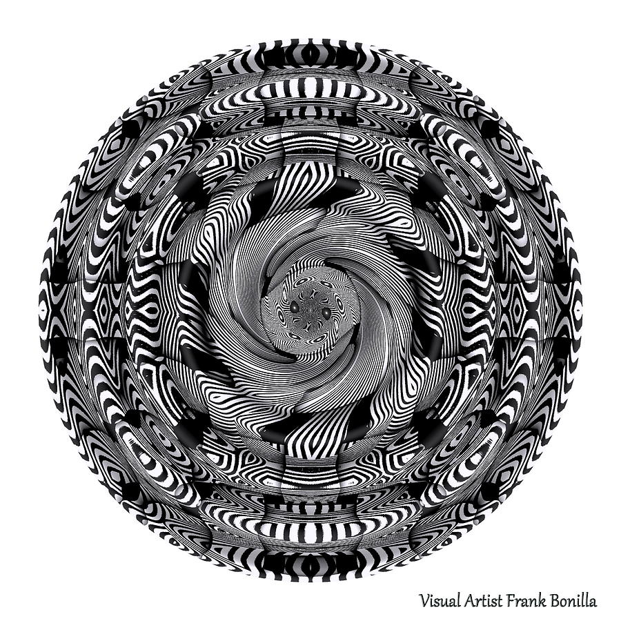 Abstract Digital Art - Coiled Snake by Frank Bonilla