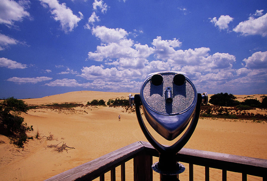 Coin-operated Binoculars In Desert Photograph by Panoramic Images