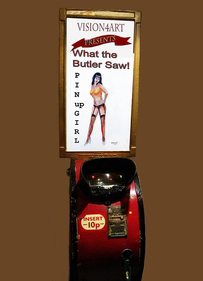 Coin operated peep show machine Mixed Media by Tom Conway