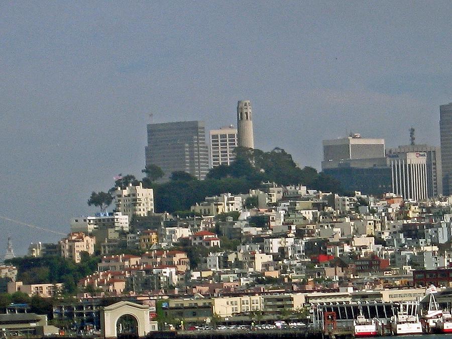 Coit Tower And S.f.skyline Photograph by Jay Milo