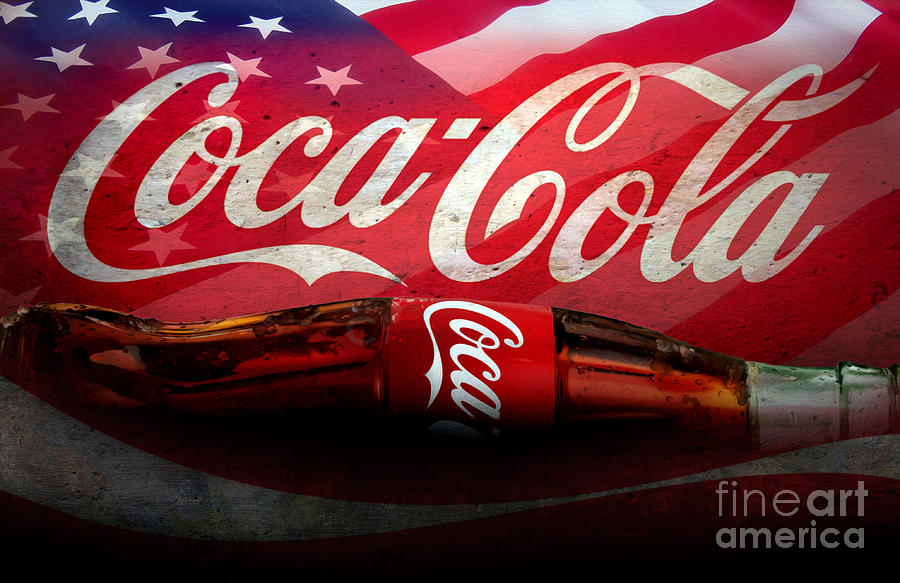Flag Mixed Media - Coke Ads Life by Jon Neidert