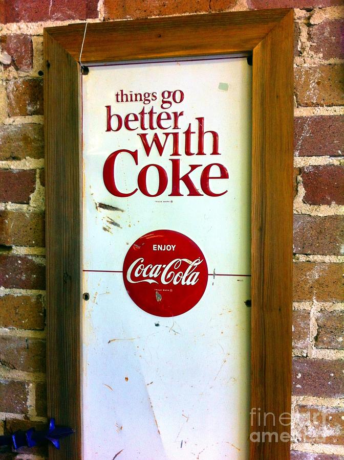 Coke Sign Vintage Photograph by Saundra Myles