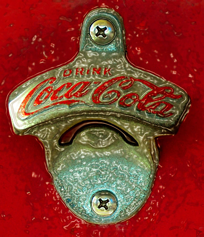 Vintage Coke bottle opener Painting by David Lee Thompson