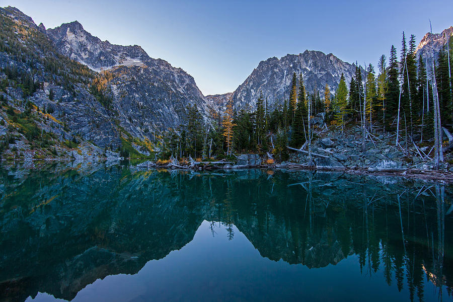 Colchuck Morning Reflection Photograph by Mike Reid
