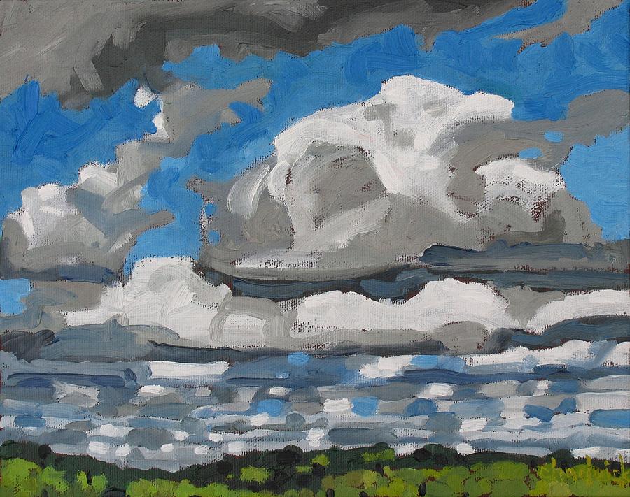 Cold Air Mass Cumulus Painting by Phil Chadwick