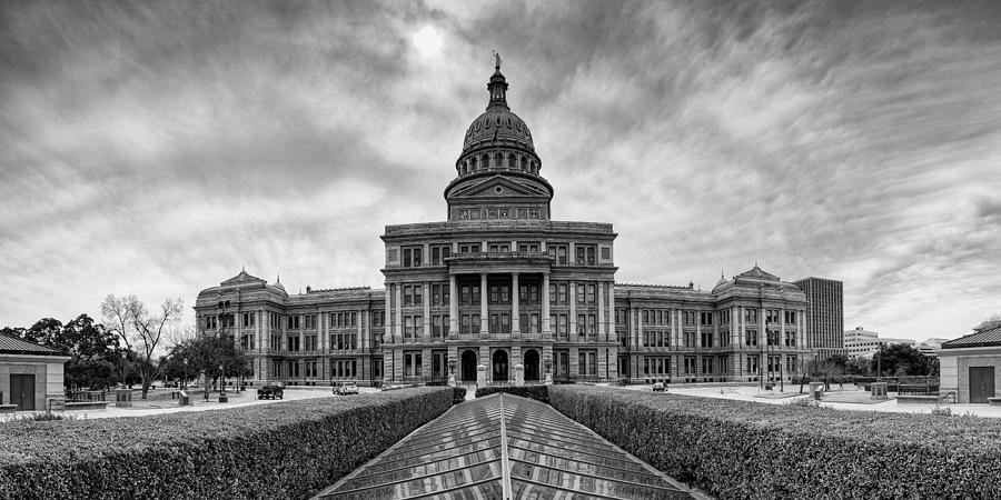 Cold and Blustery Day at the Texas State Capitol Austin Photograph by Silvio Ligutti