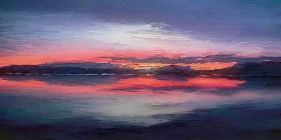 Sunset Painting - Cold Bay by Michael Pickett