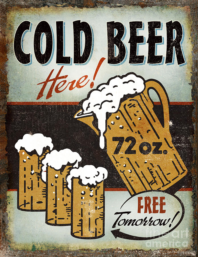 Beer Painting - Cold beer by JQ Licensing