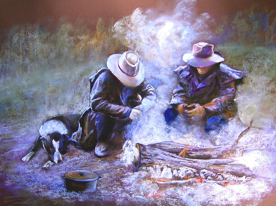 Hat Painting - Cold Comfort by Lynda Robinson