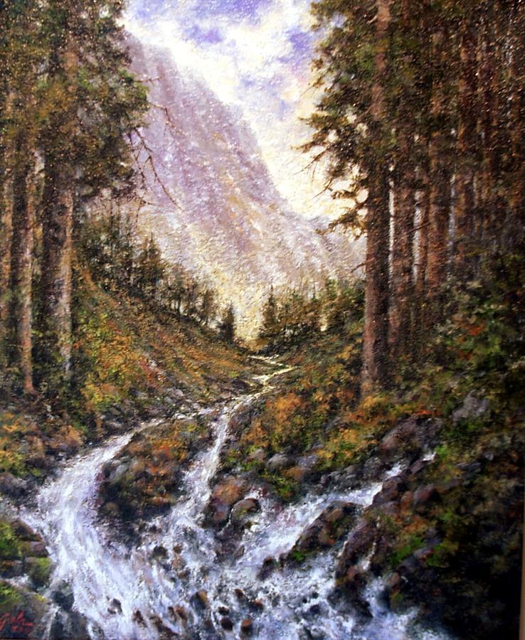 Cold Creek Painting by Jim Gola