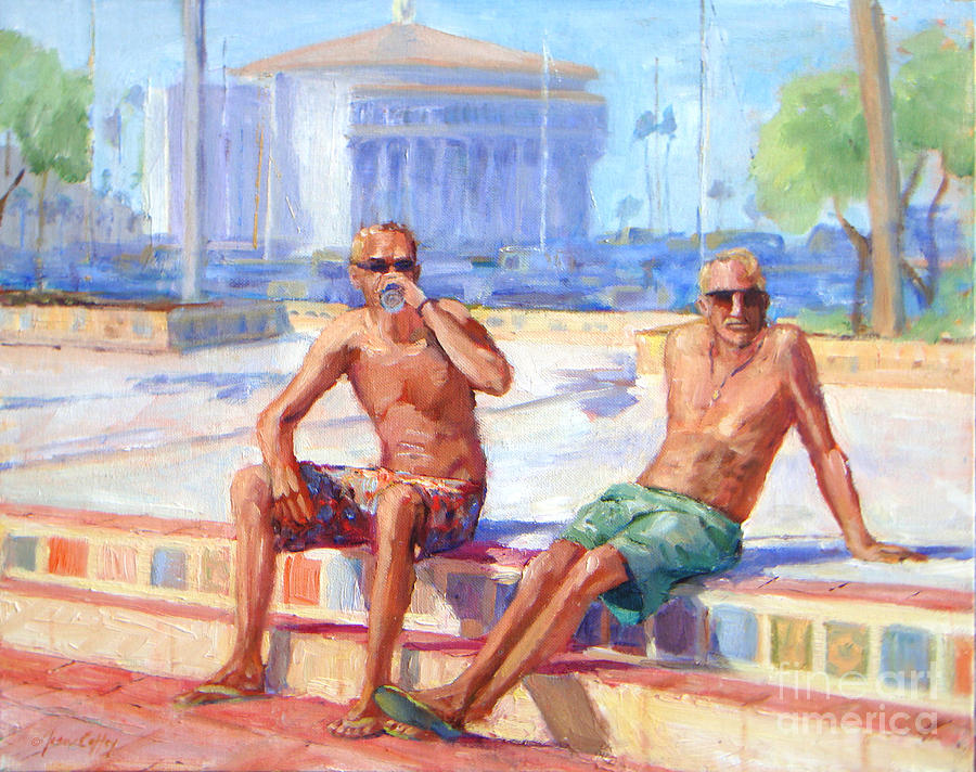 Cold Drink On A Hot Day Painting by Joan Coffey