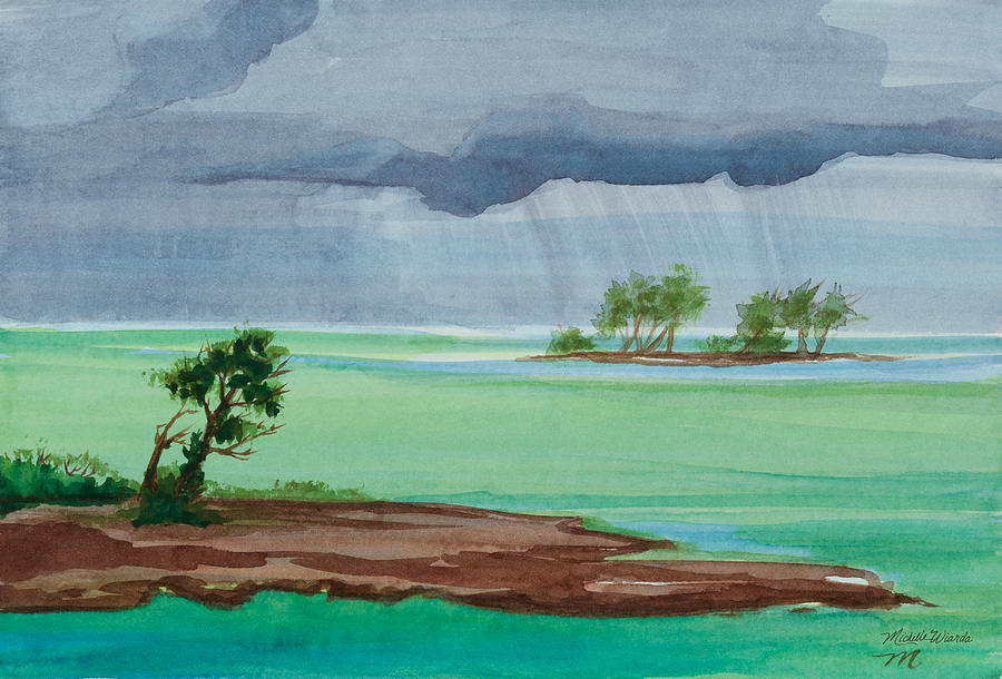 Cold Front in Islamorada Watercolor Painting Painting by Michelle Constantine