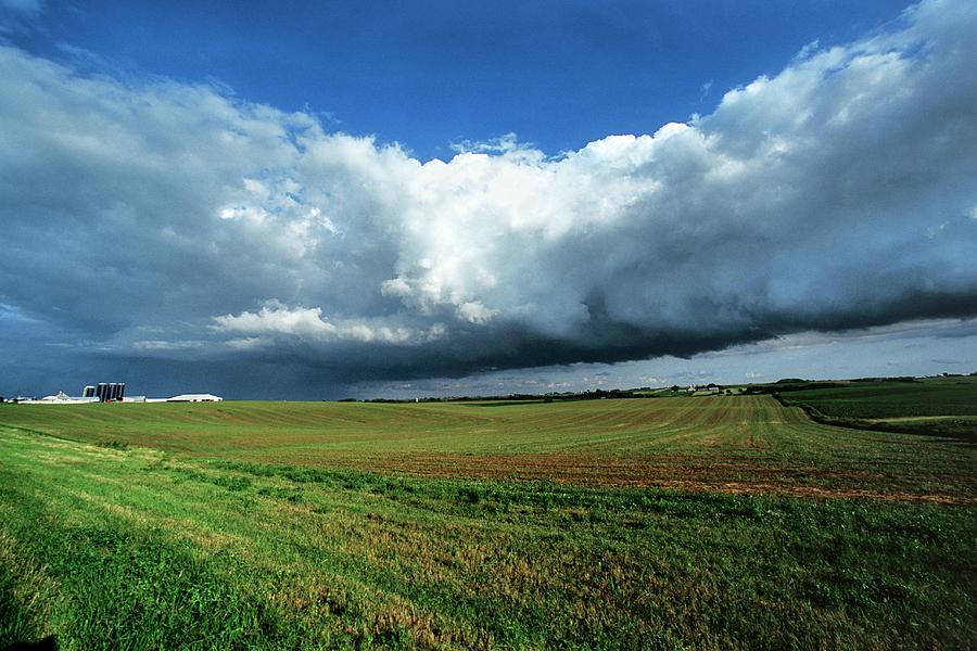Cold Front Storm Clouds Over Fields Photograph by Jim Reed Photography/science Photo Library