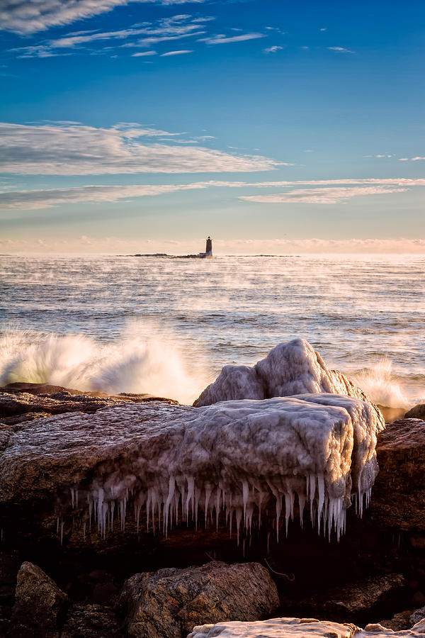 Cold Morning Lighthouse Photograph by Jeff Sinon