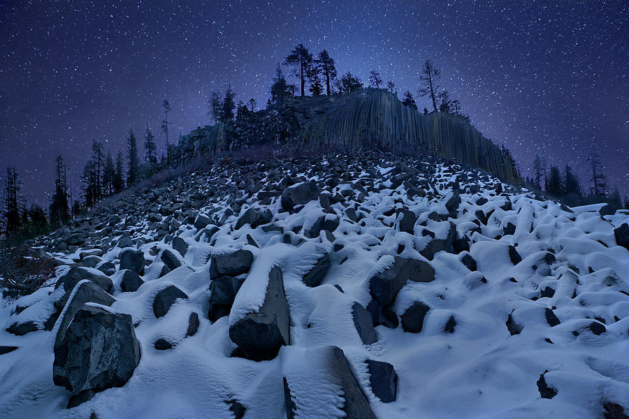 Cold Mountain: Devils Postpile Photograph by Yan Zhang