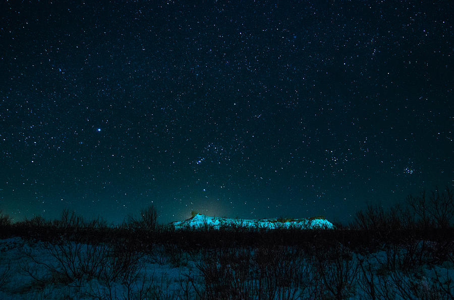 Winter Photograph - Cold Night on the Saddle Horn by Brandon Green
