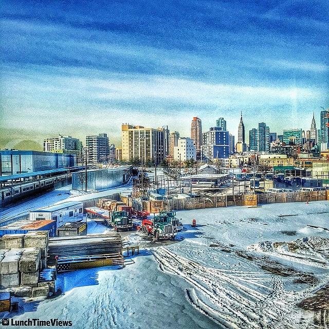 Lic Photograph - Cold Snowy City... #commuterviews by Krista Feierabend
