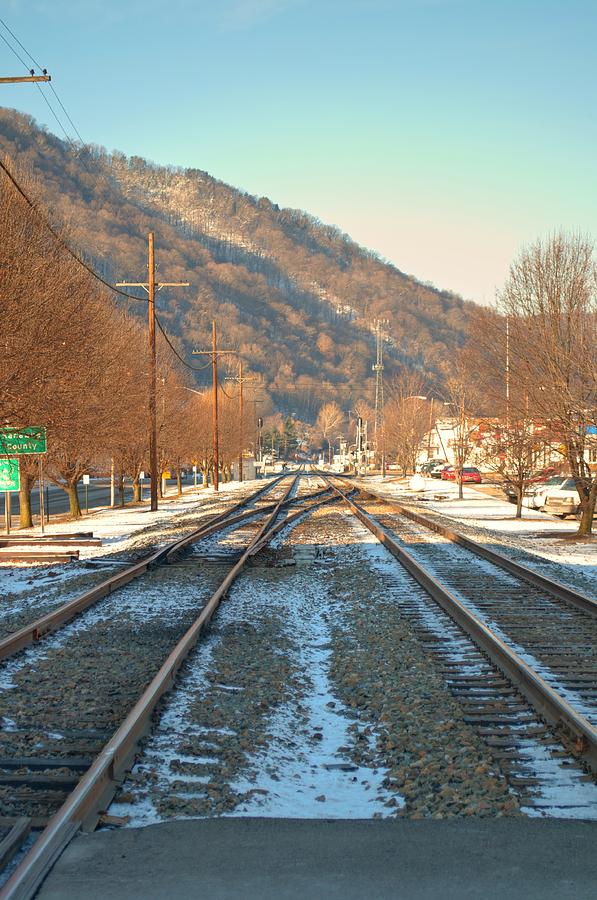 Mountain Photograph - Cold Tracks Through Montgomery by Paulette B Wright