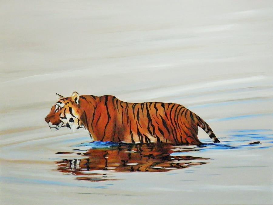 Cold Water Dip Painting by Terence R Rogers