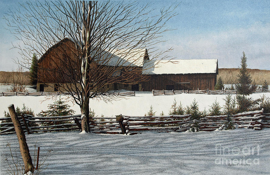 Cold Winters Day Painting by Robert Hinves