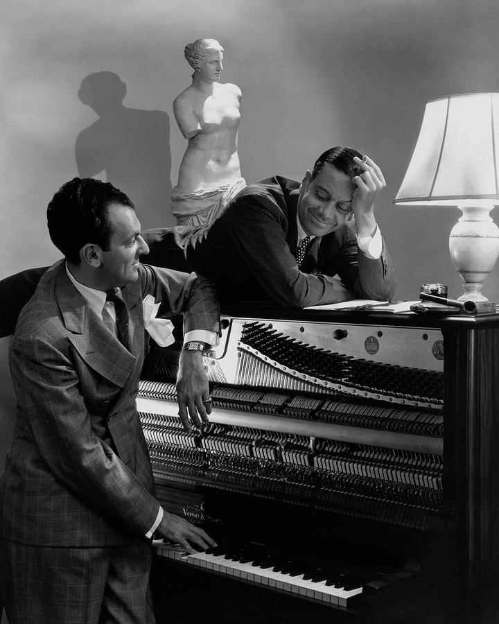 Cole Porter And Moss Hart At A Piano Photograph by Lusha Nelson