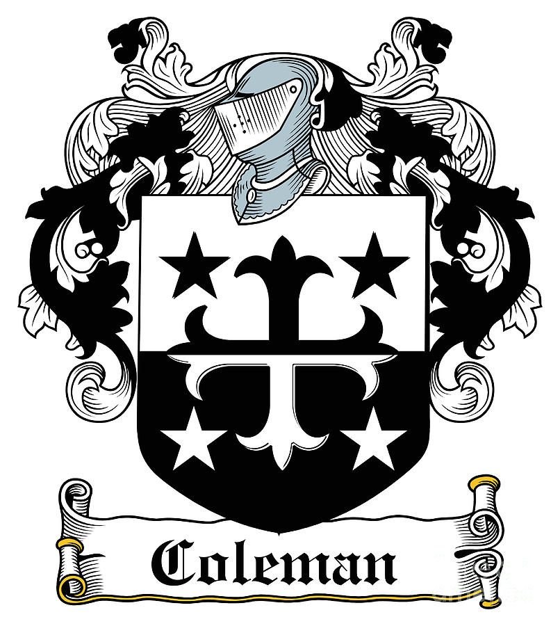 Coleman Digital Art - Coleman Coat of Arms Irish by Heraldry