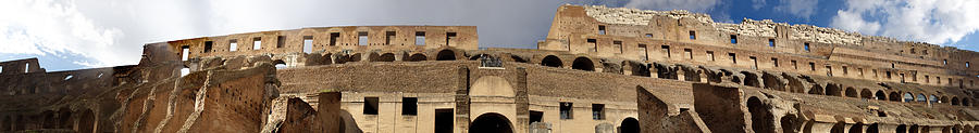 Coliseum in Rome - Panorama Photograph by David Coblitz