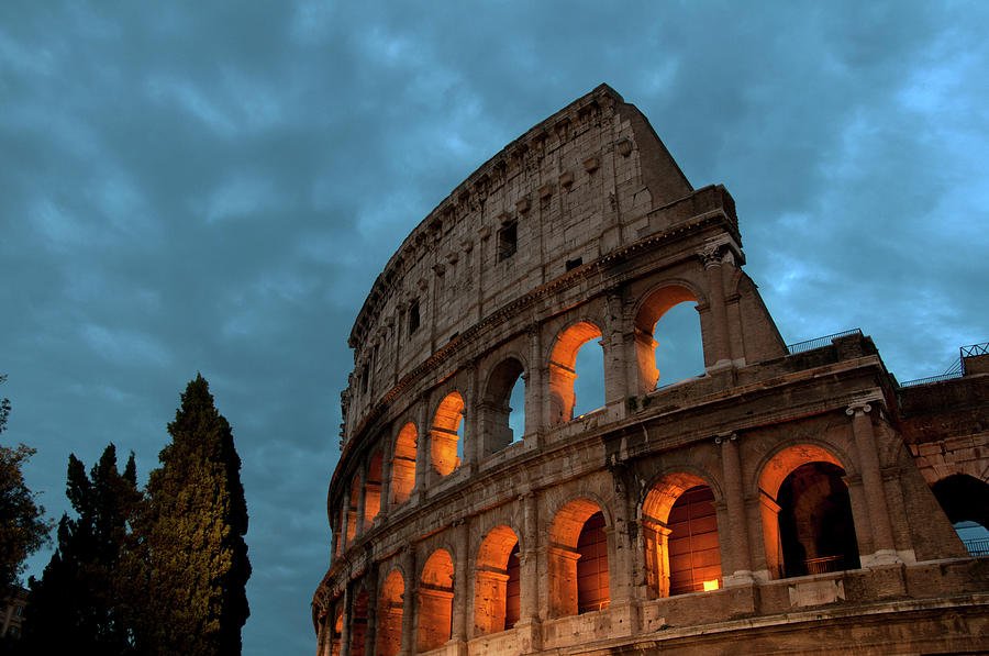 Coliseum Of Rome In The Evening Photograph by Mitch Diamond